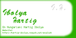 ibolya hartig business card